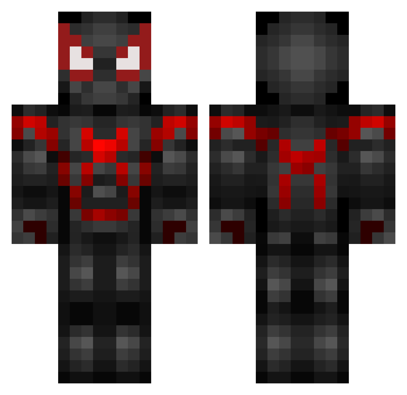 Blzsilentshadow Minecraft skin, front and back view