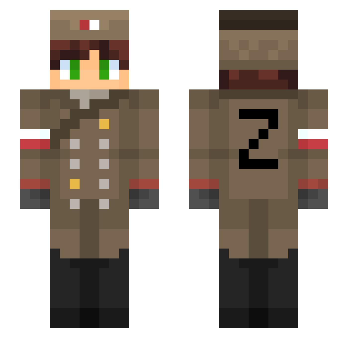 hipopotam122 Minecraft skin, front and back view