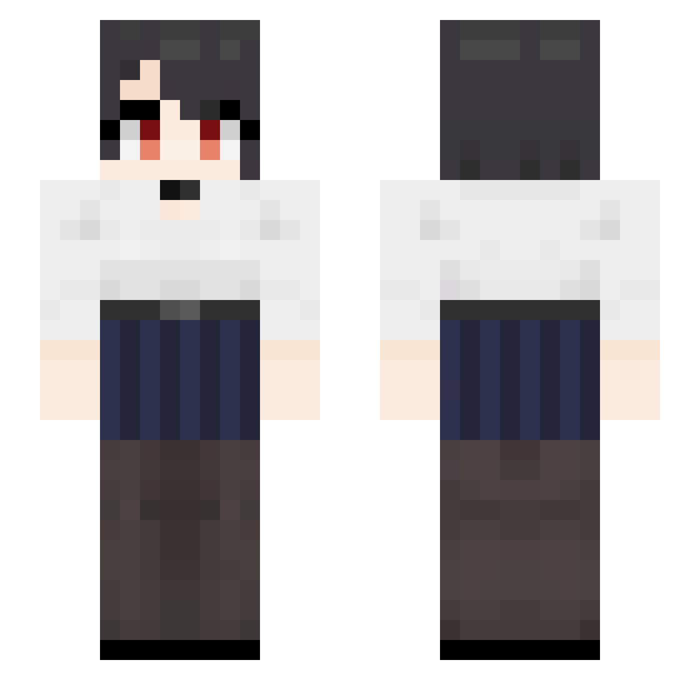 Skylorain Minecraft skin, front and back view