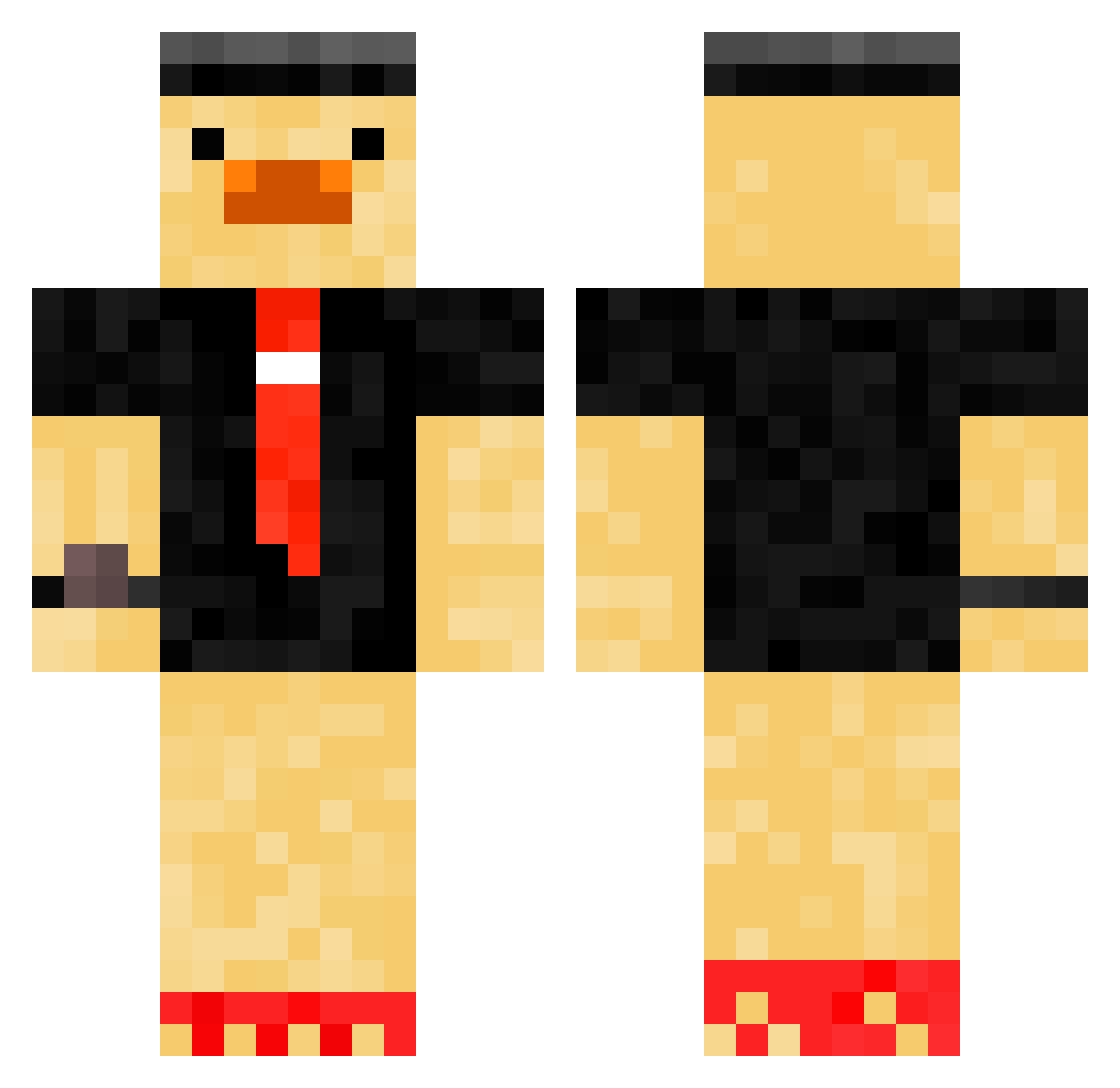 zziro0 Minecraft skin, front and back view