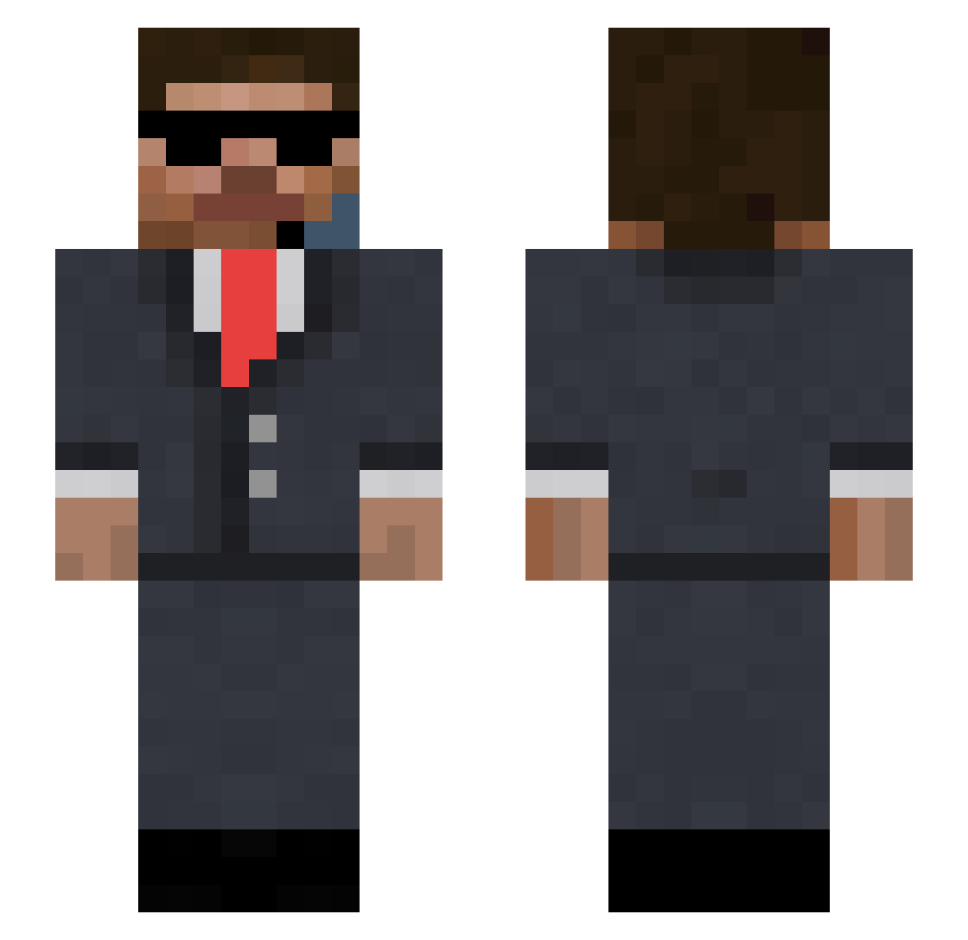 Lord_Shawn Minecraft skin, front and back view