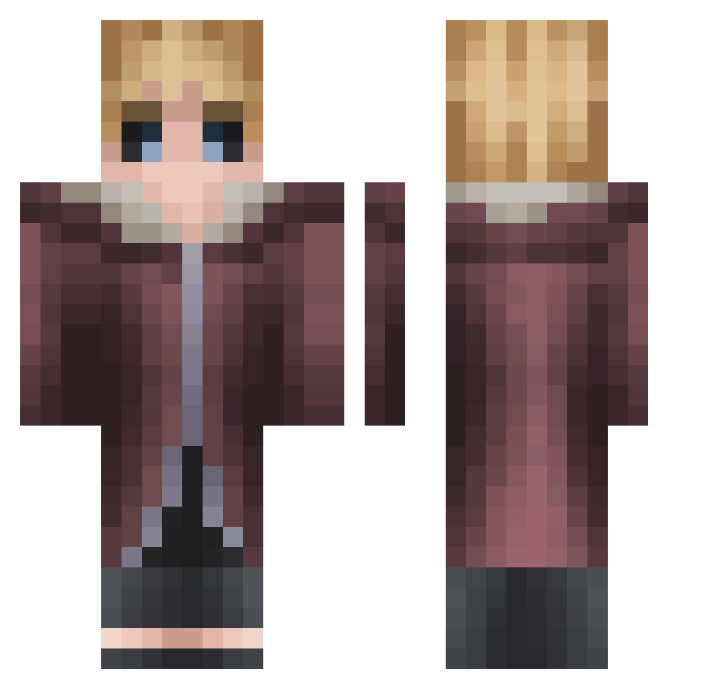 Albin031 Minecraft skin, front and back view