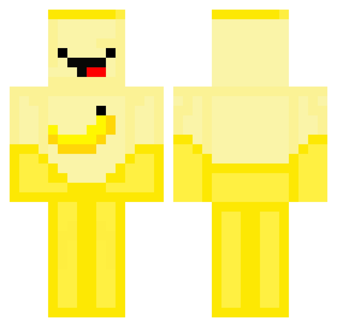 Matchete949 Minecraft skin, front and back view