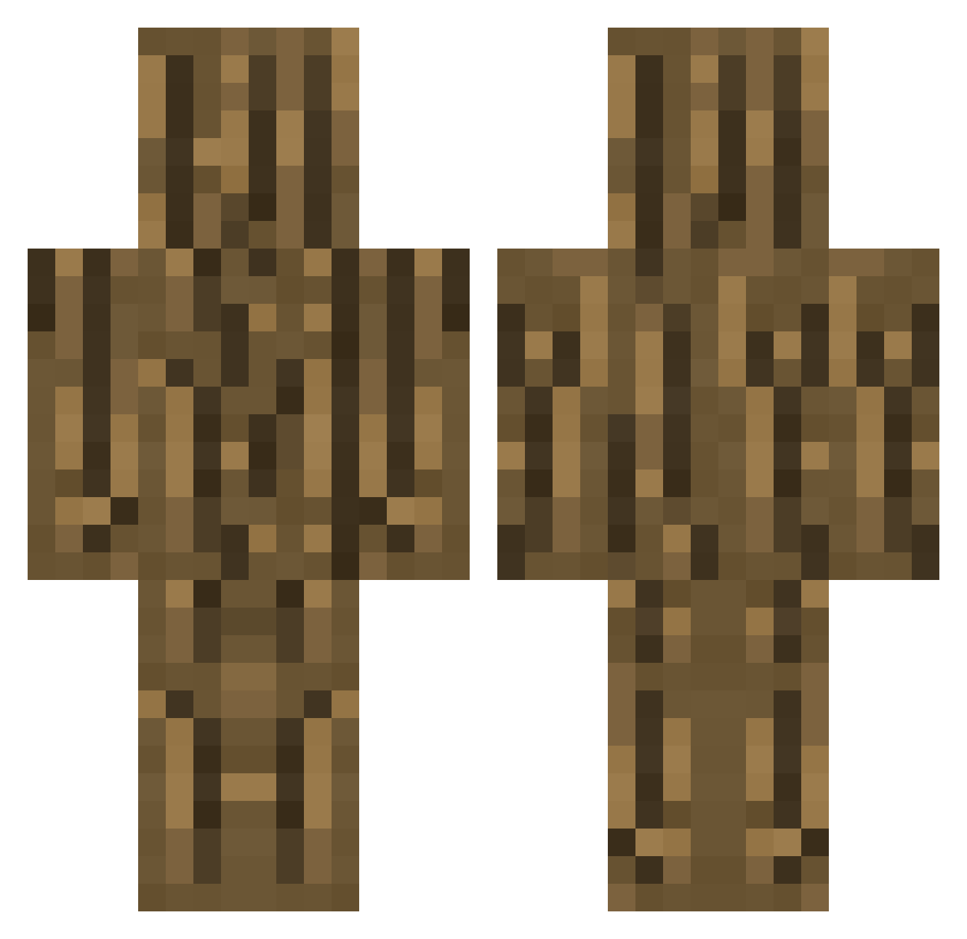 game_tree Minecraft skin, front and back view