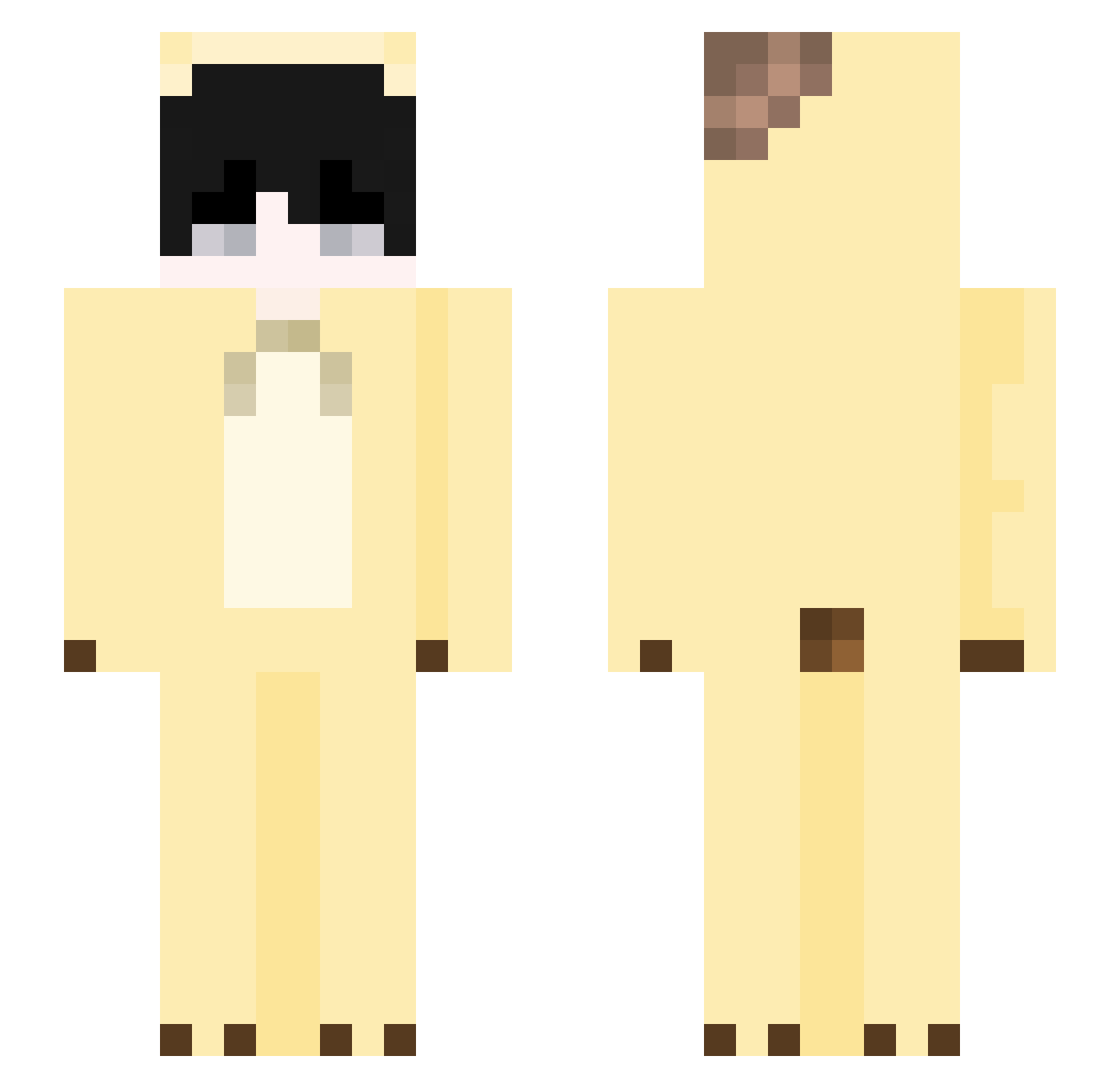 Intimar Minecraft skin, front and back view