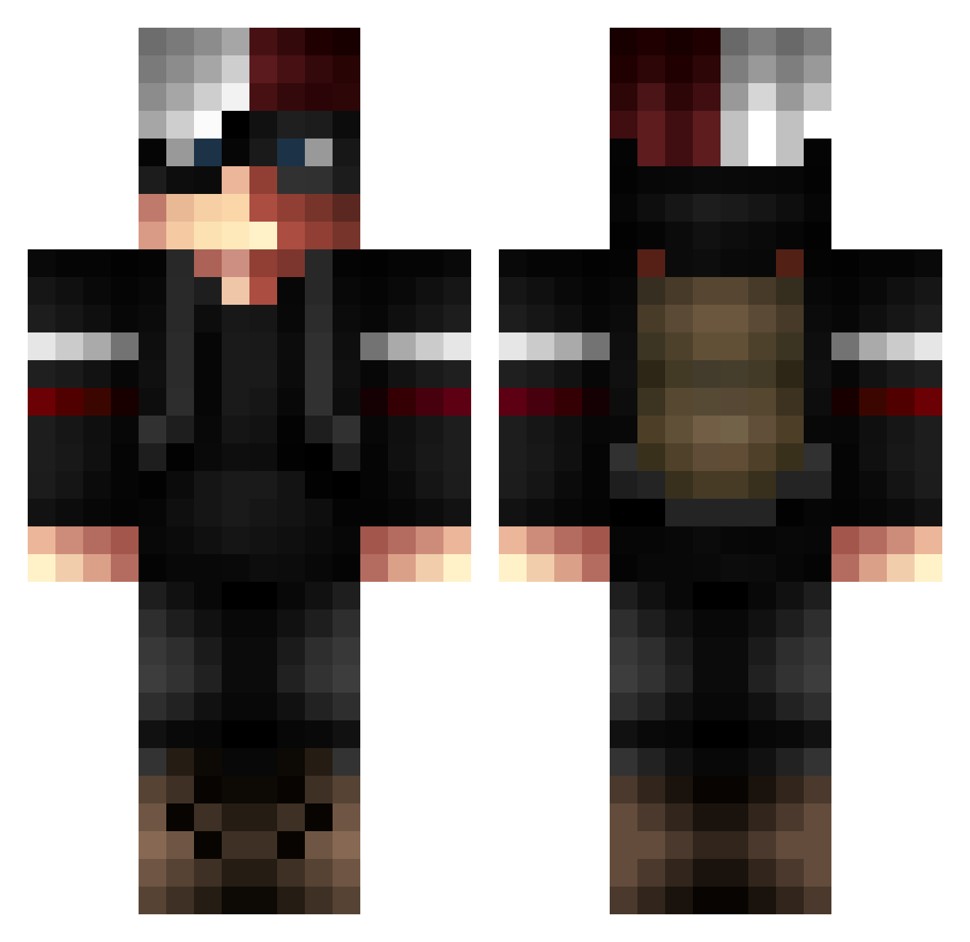 KabakTheReal Minecraft skin, front and back view