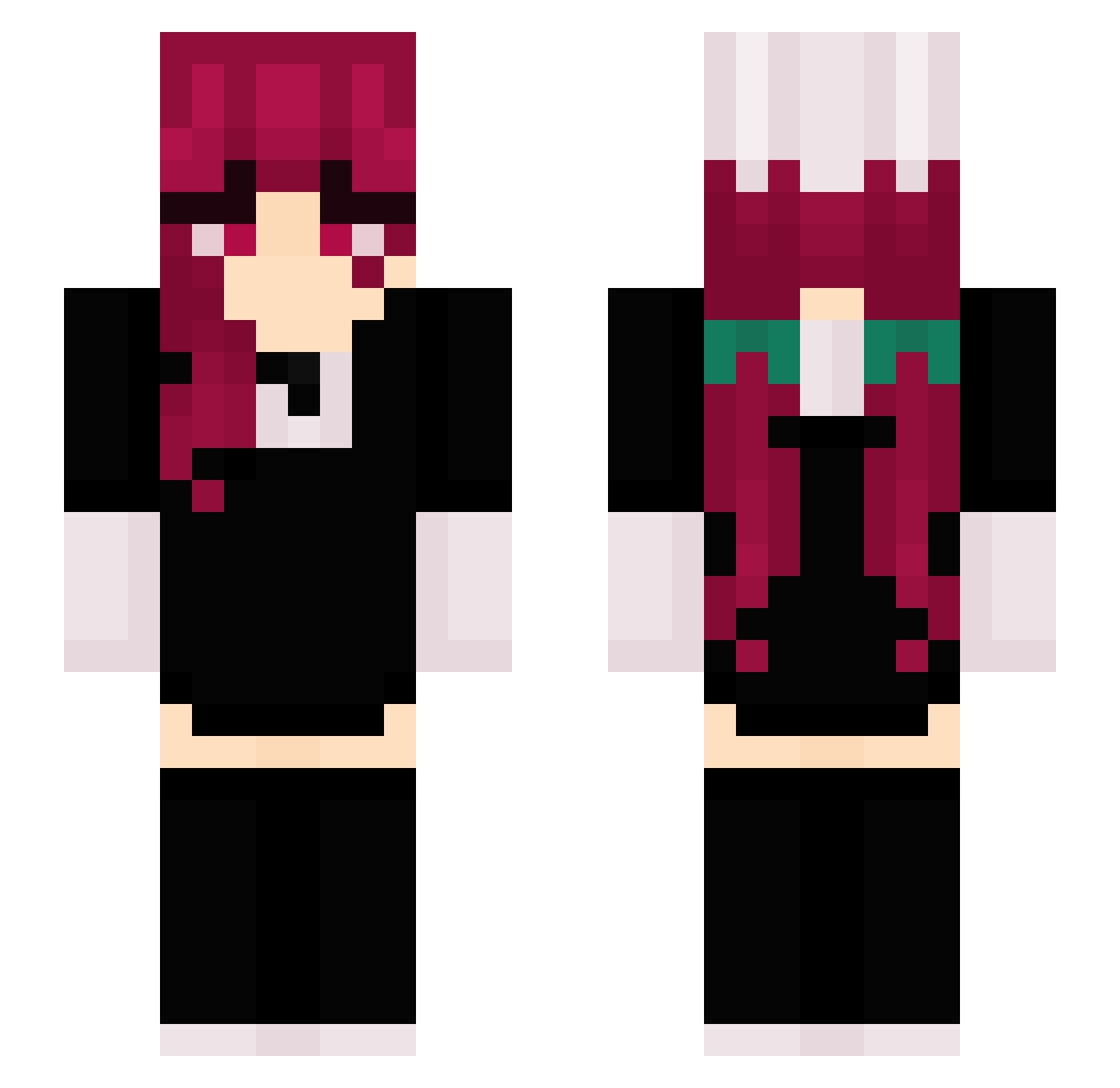 Loliers1230 Minecraft skin, front and back view