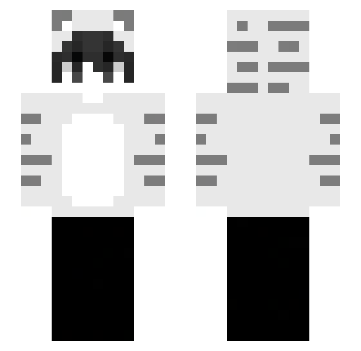 wr908uy243857ghf Minecraft skin, front and back view