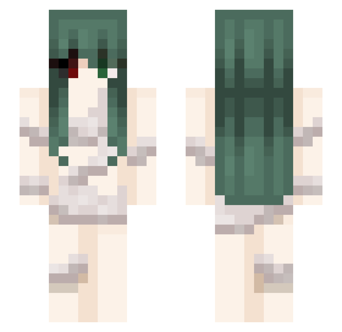camzjj Minecraft skin, front and back view