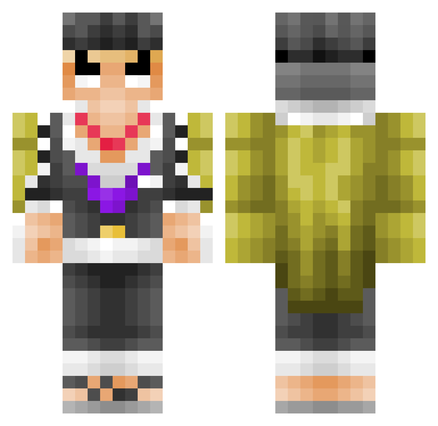 kkphorme Minecraft skin, front and back view