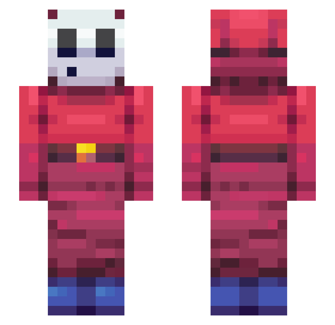 Stonyalkyl Minecraft skin, front and back view