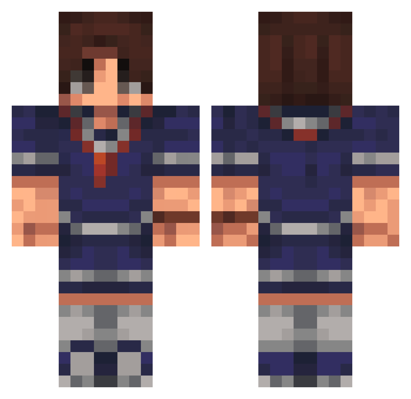 OrballyOblivious Minecraft skin, front and back view