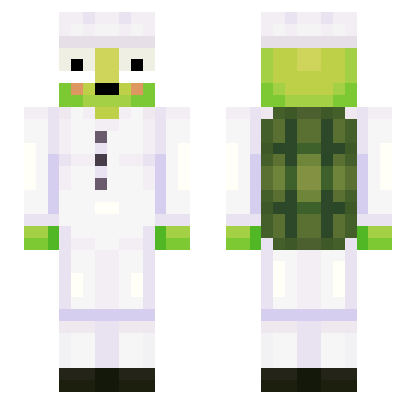 drheadlover Minecraft skin, front and back view