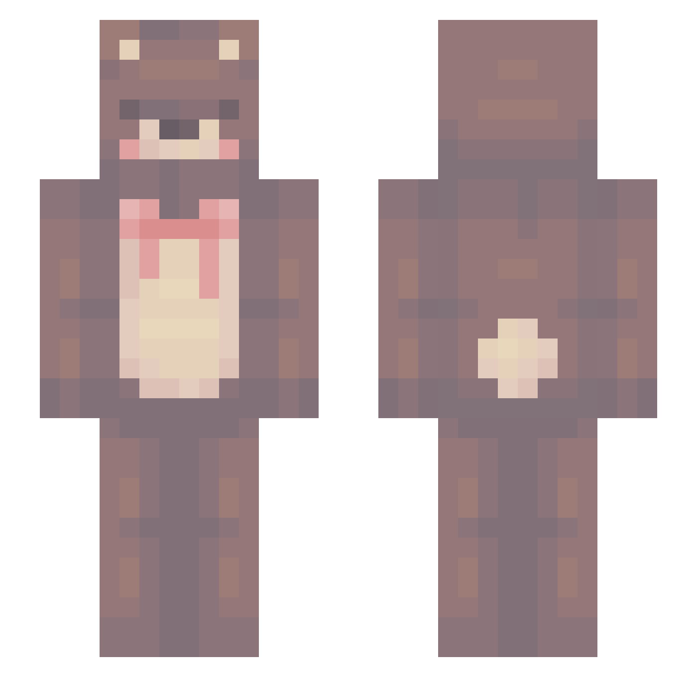 istoleyourchild Minecraft skin, front and back view