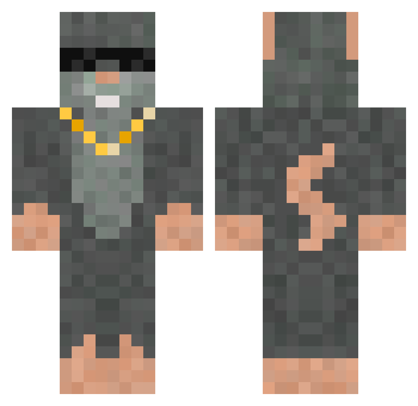 Starryjune61 Minecraft skin, front and back view