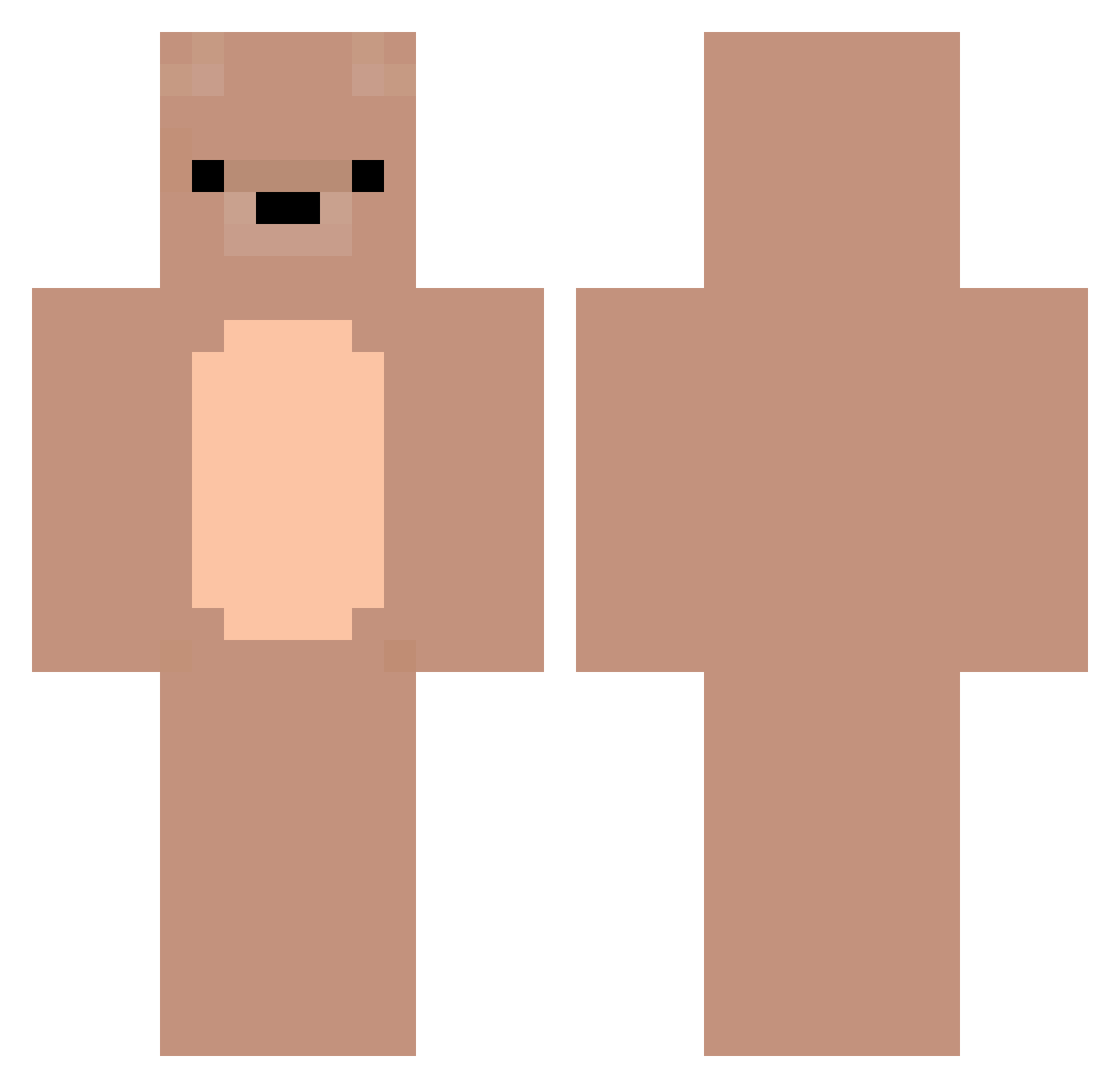 Blake Minecraft skin, front and back view