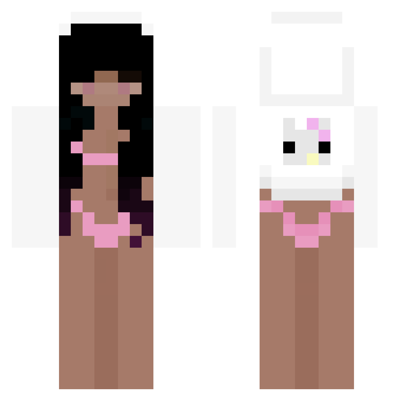 Pietras55 Minecraft skin, front and back view