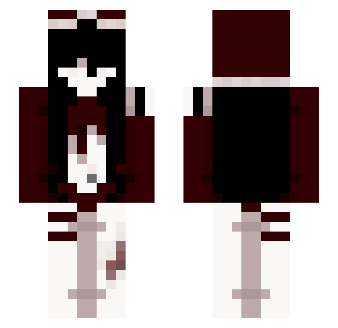 SakuraJimaaaaaa Minecraft skin, front and back view