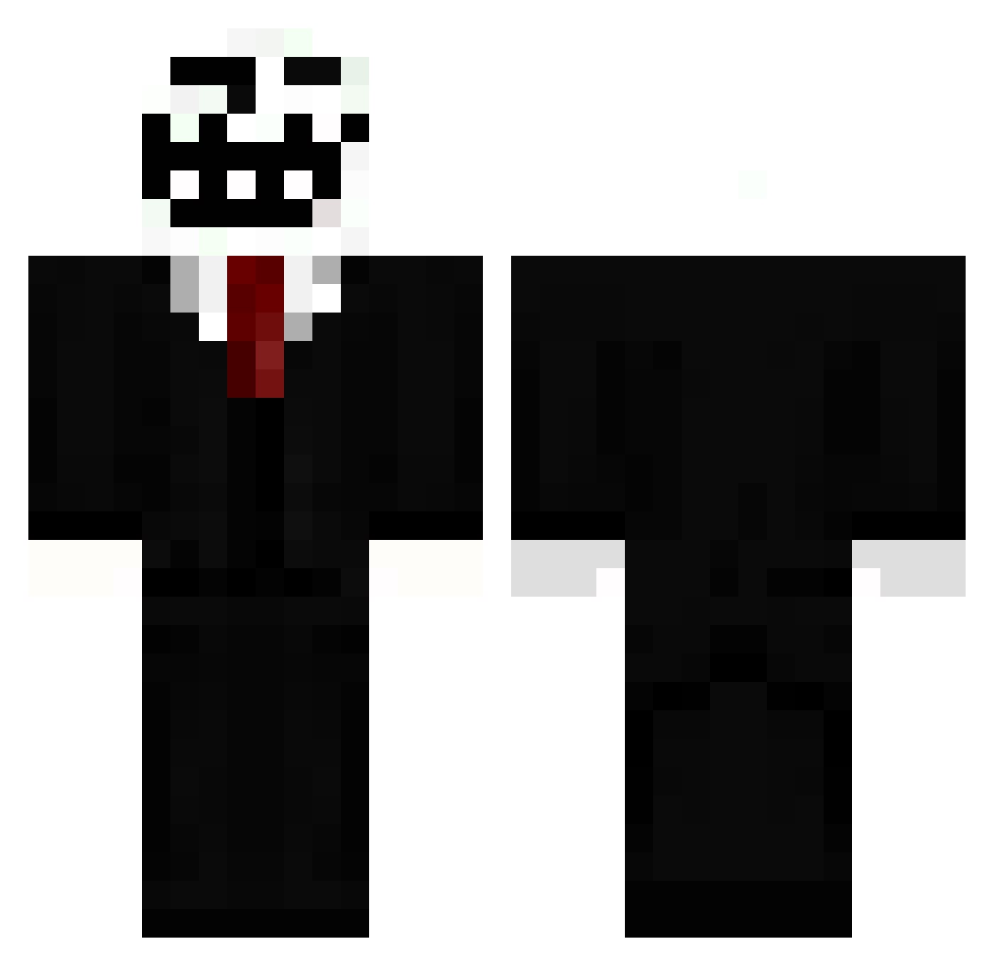 incrimination Minecraft skin, front and back view