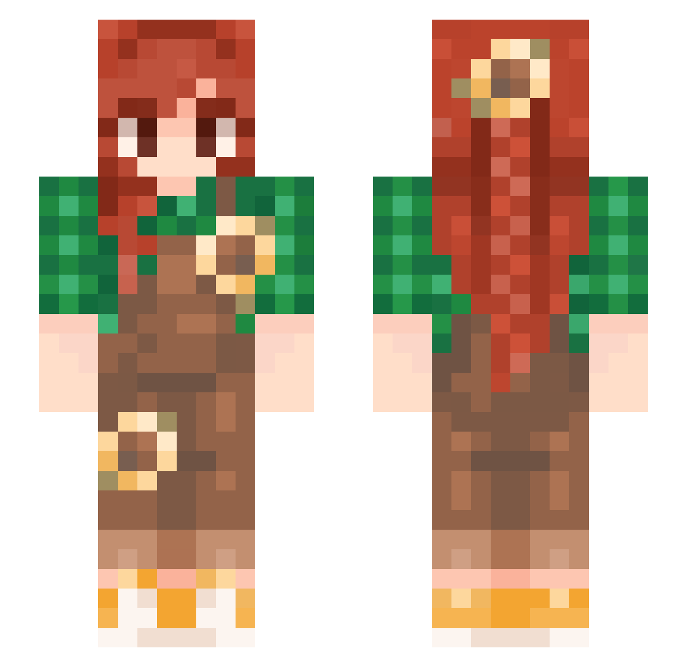 BaelaQuaithe Minecraft skin, front and back view