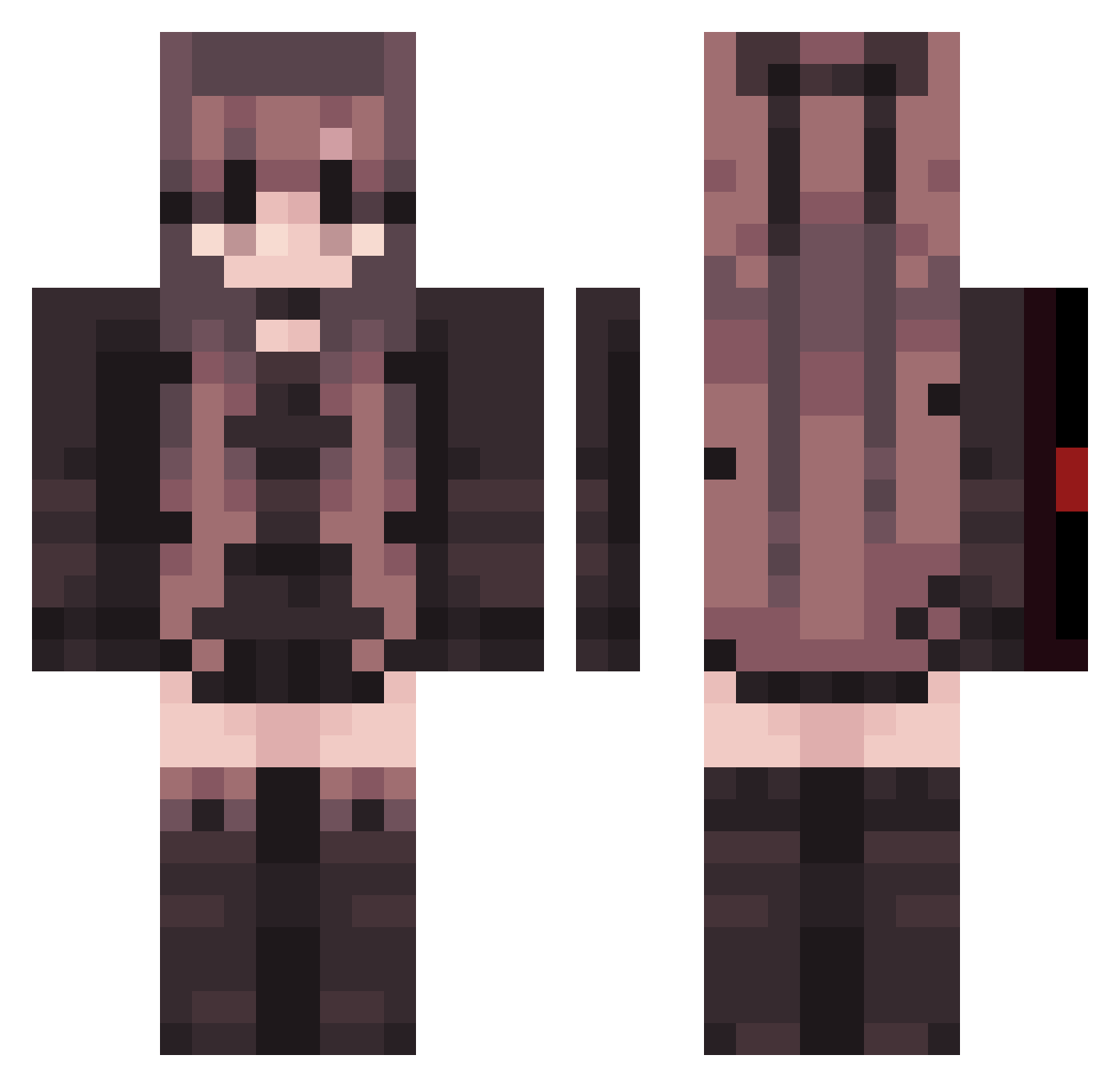 romeemc Minecraft skin, front and back view