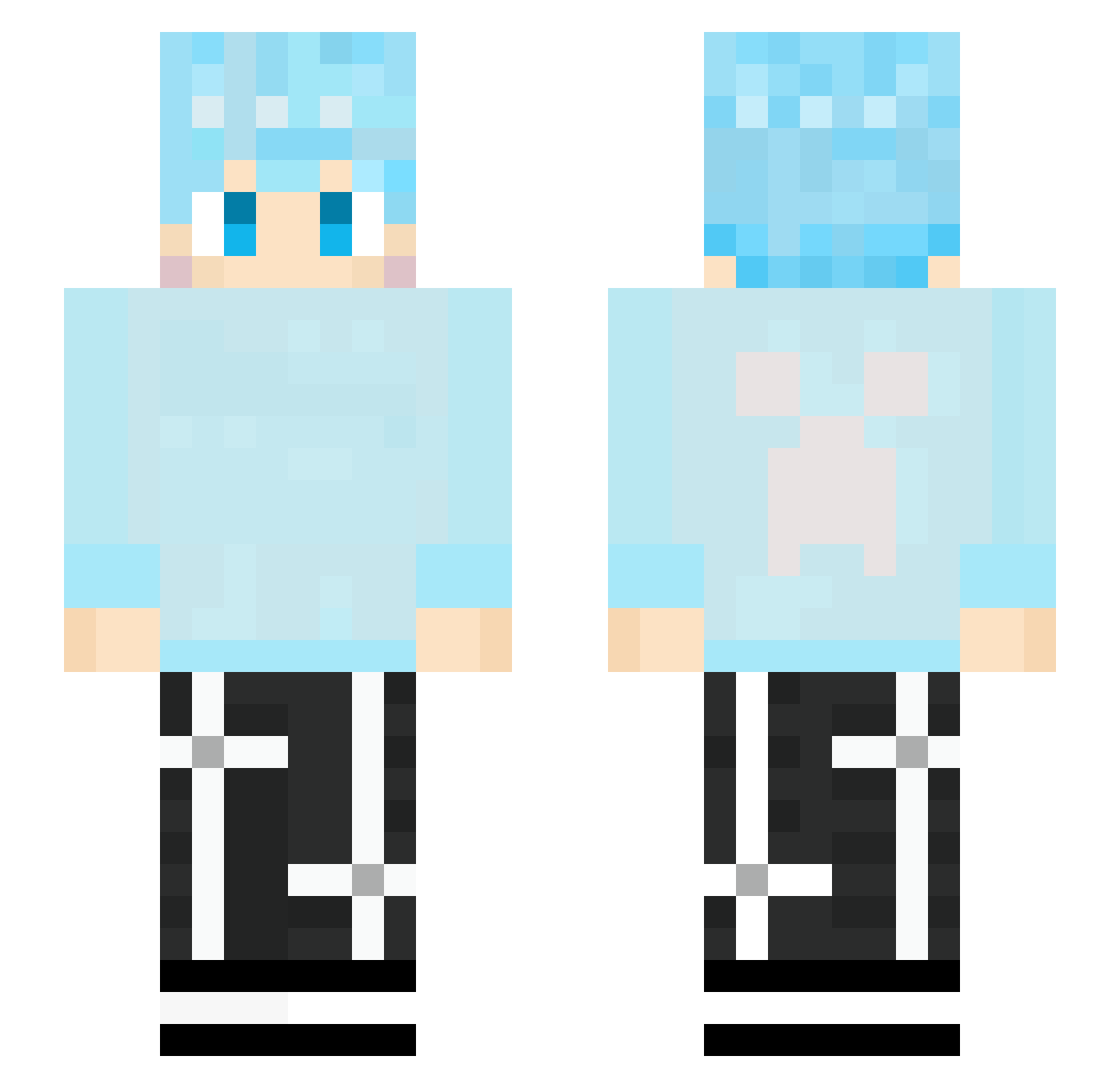 N0u_ Minecraft skin, front and back view