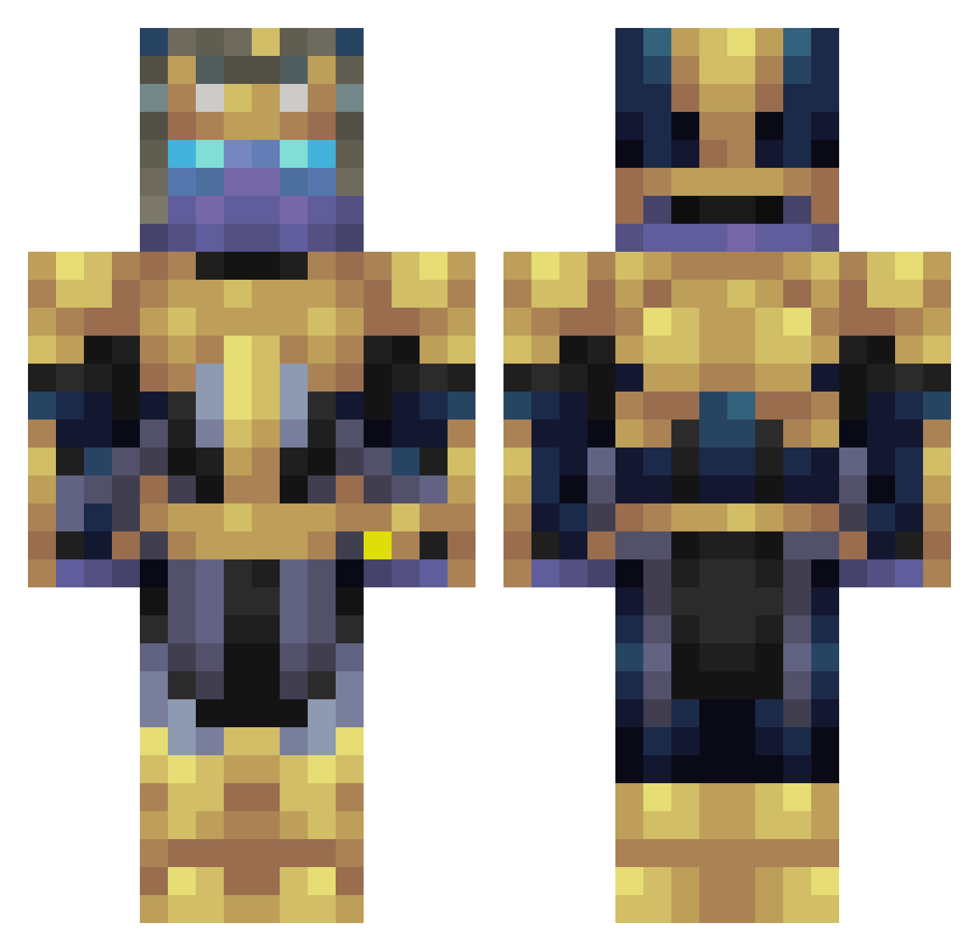 chiar1 Minecraft skin, front and back view