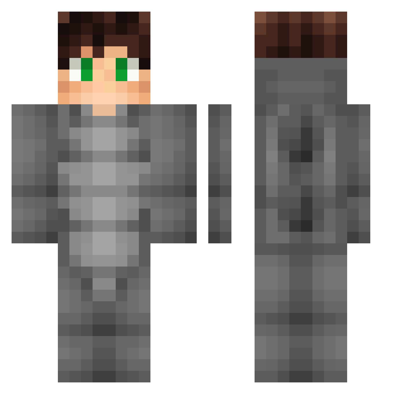 MilosBikovic Minecraft skin, front and back view