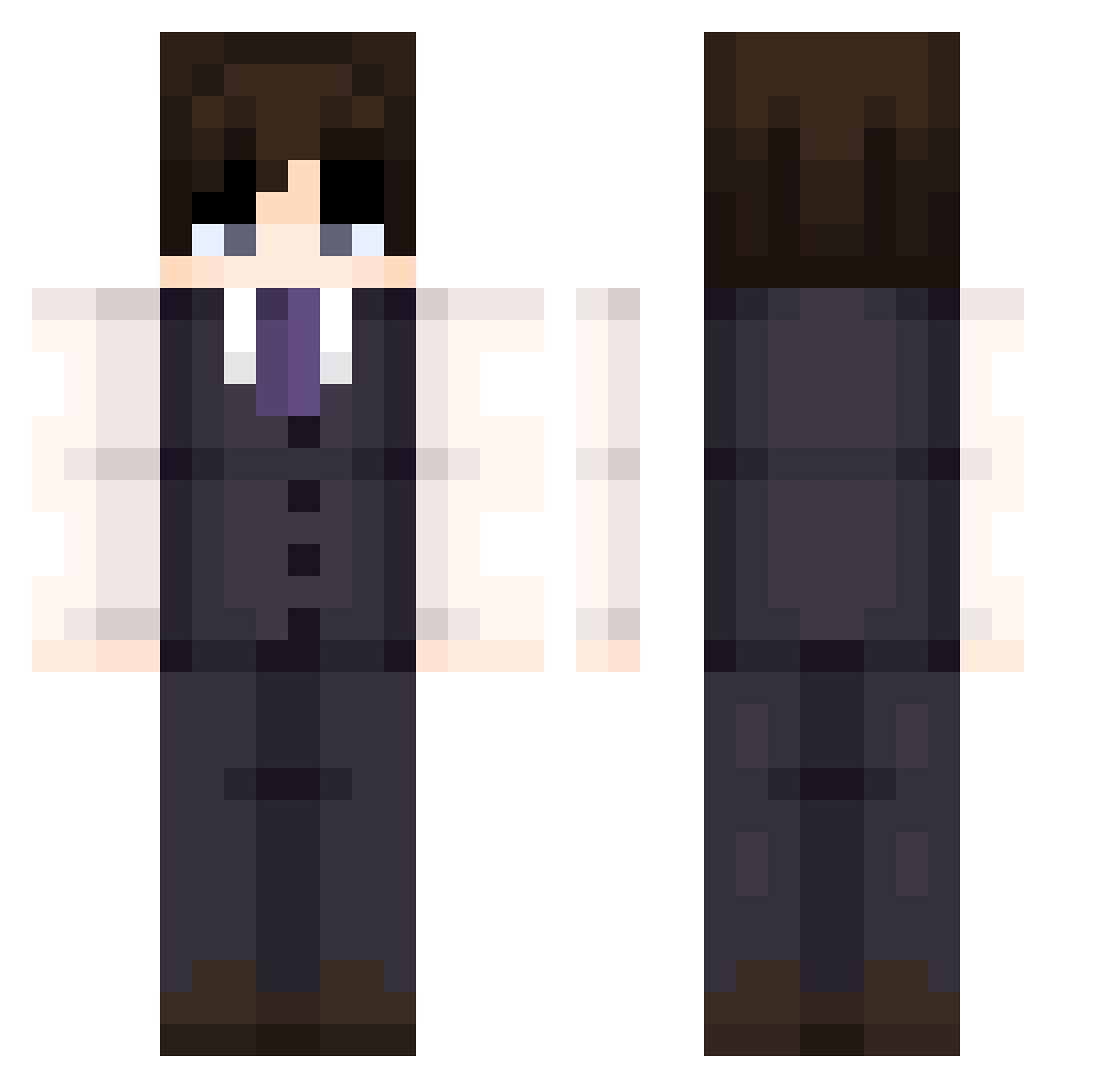 Shadowbonnie79 Minecraft skin, front and back view