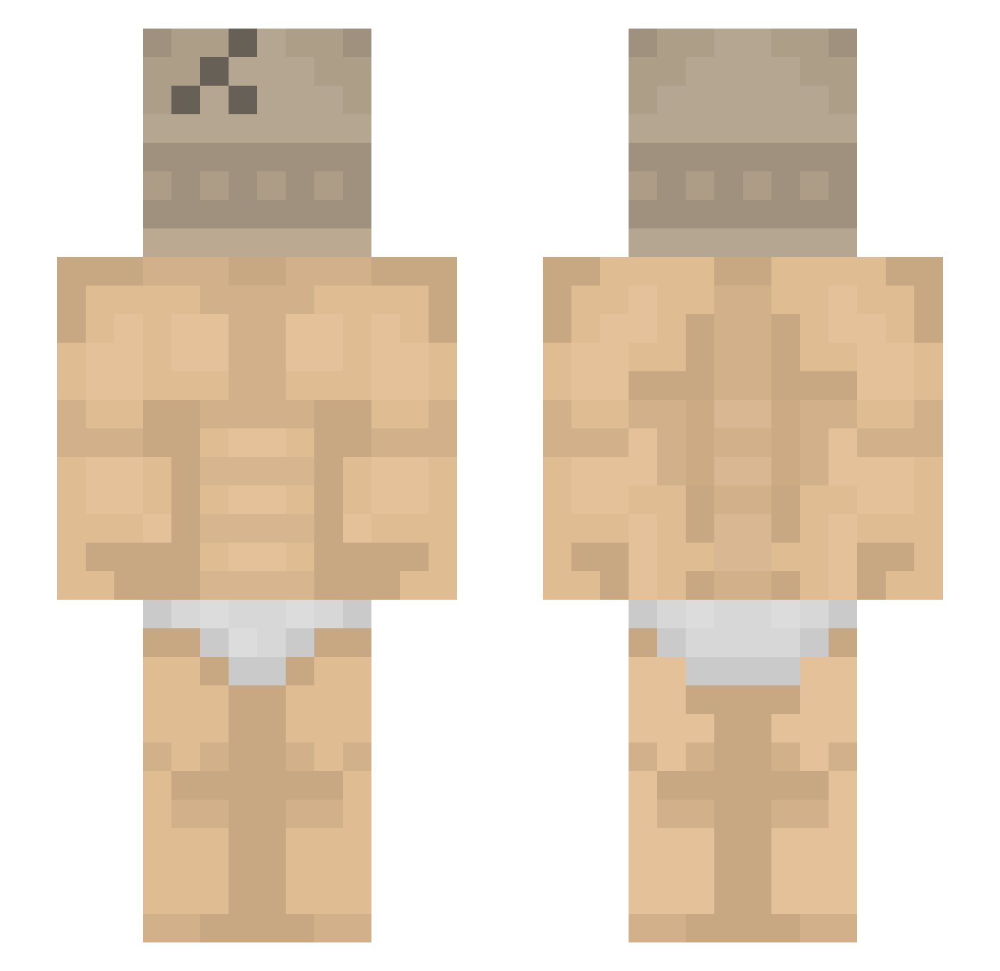 GaiaTheMessiah Minecraft skin, front and back view