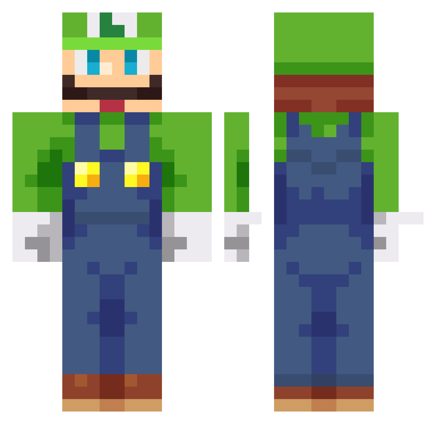 _SolVulpes Minecraft skin, front and back view