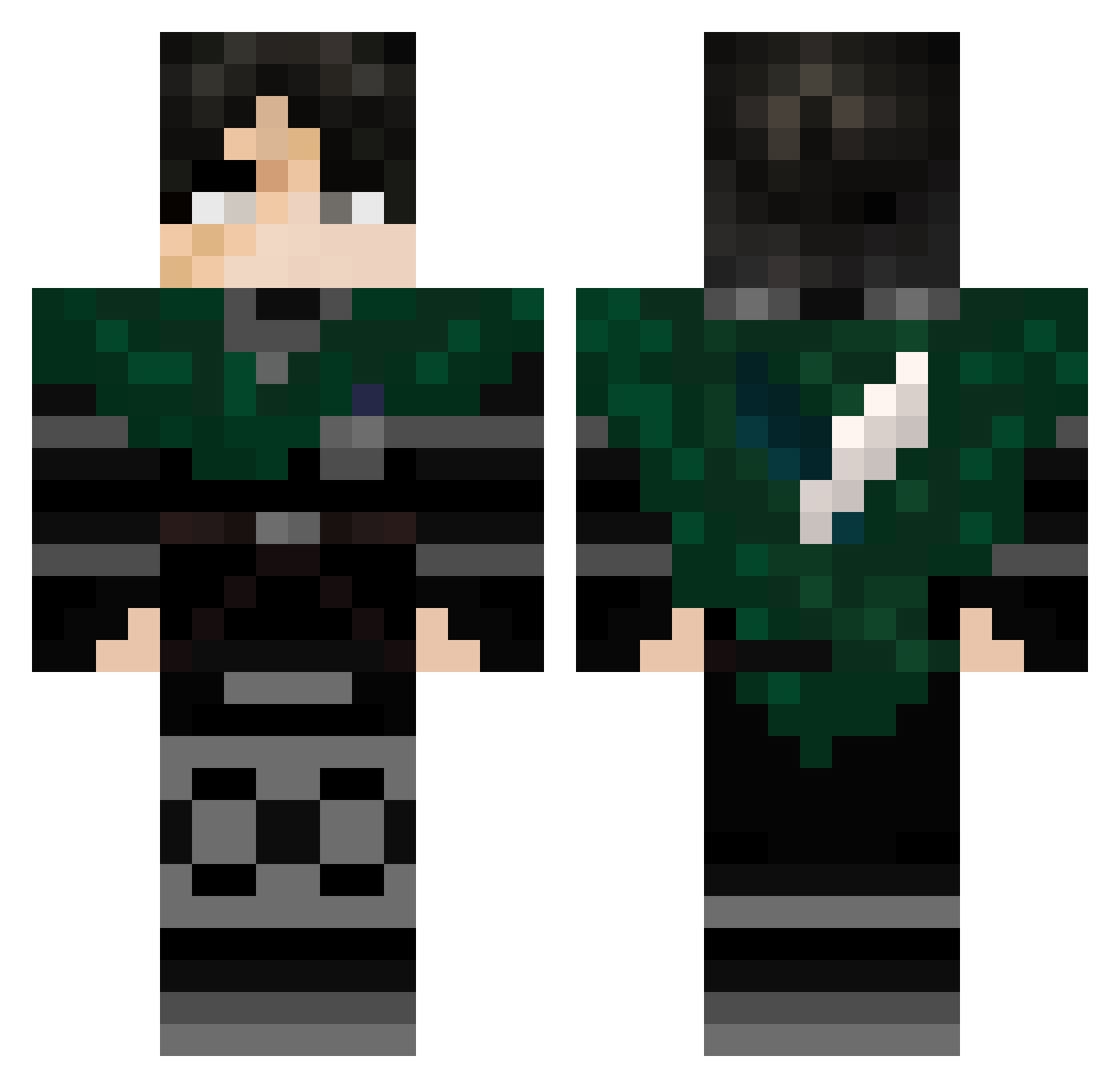 Adrien_be Minecraft skin, front and back view