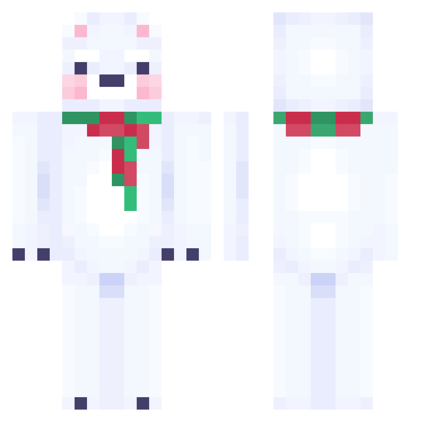 LtQKing Minecraft skin, front and back view