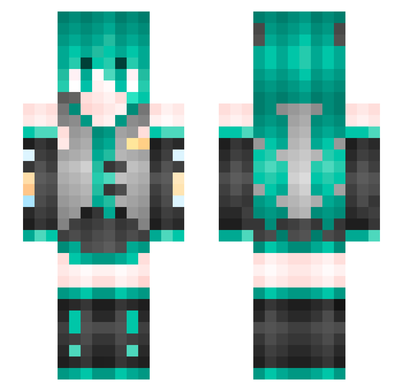 talespin_ Minecraft skin, front and back view
