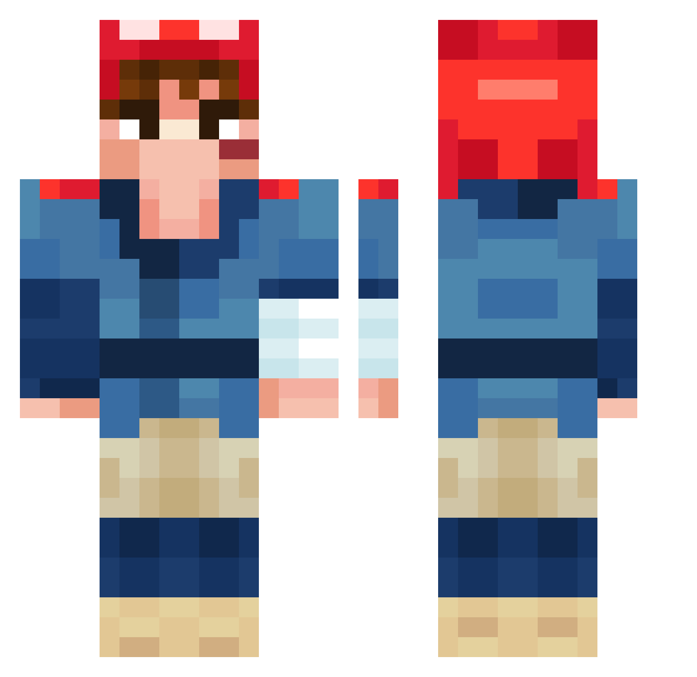 grungledunk Minecraft skin, front and back view