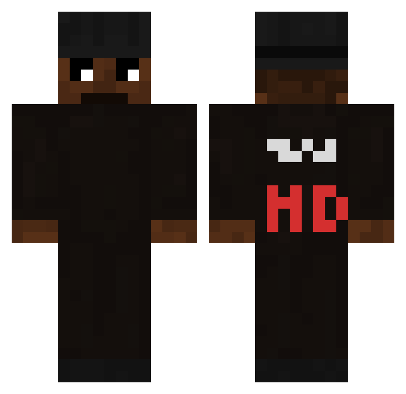 Mertcan_uff Minecraft skin, front and back view