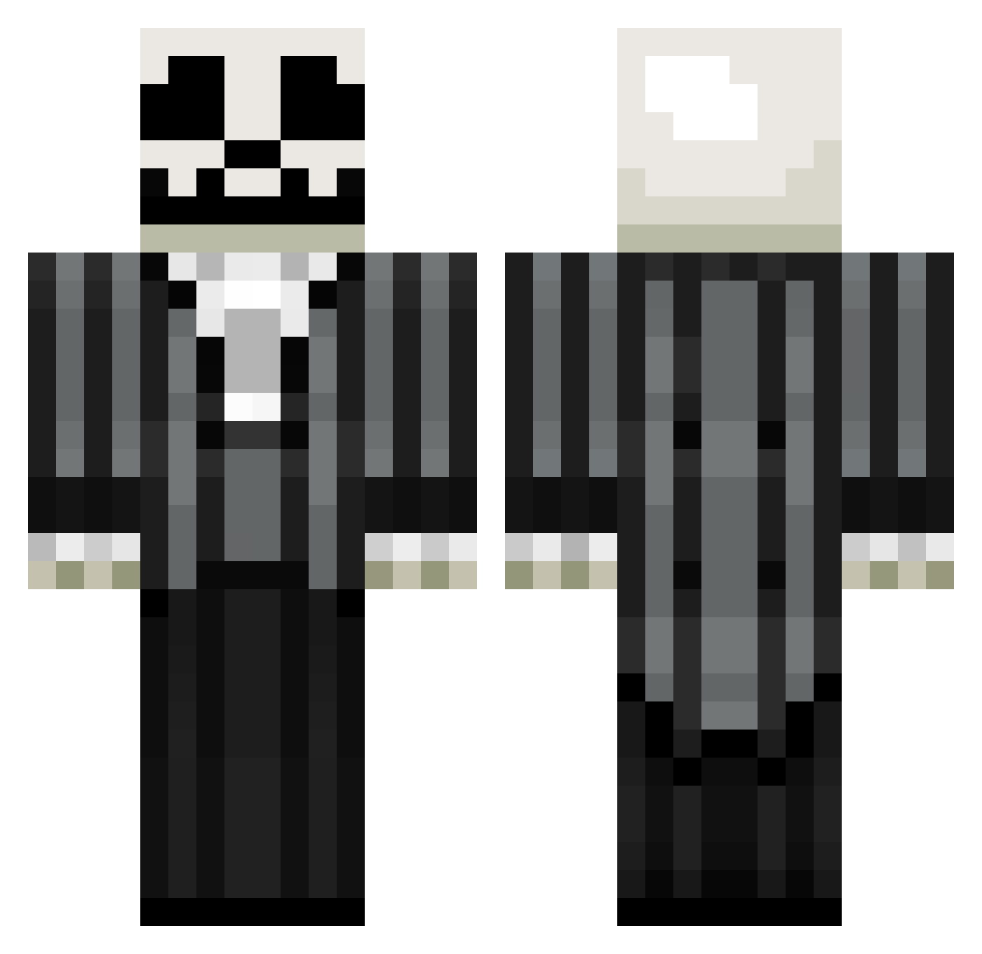 mmcfda Minecraft skin, front and back view