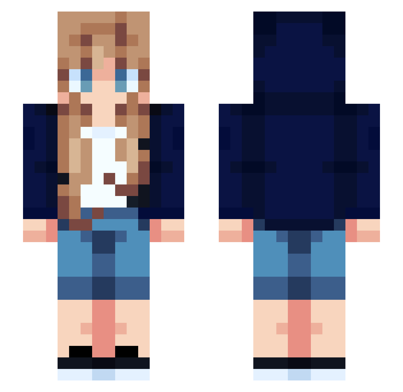 strawberry_sound Minecraft skin, front and back view