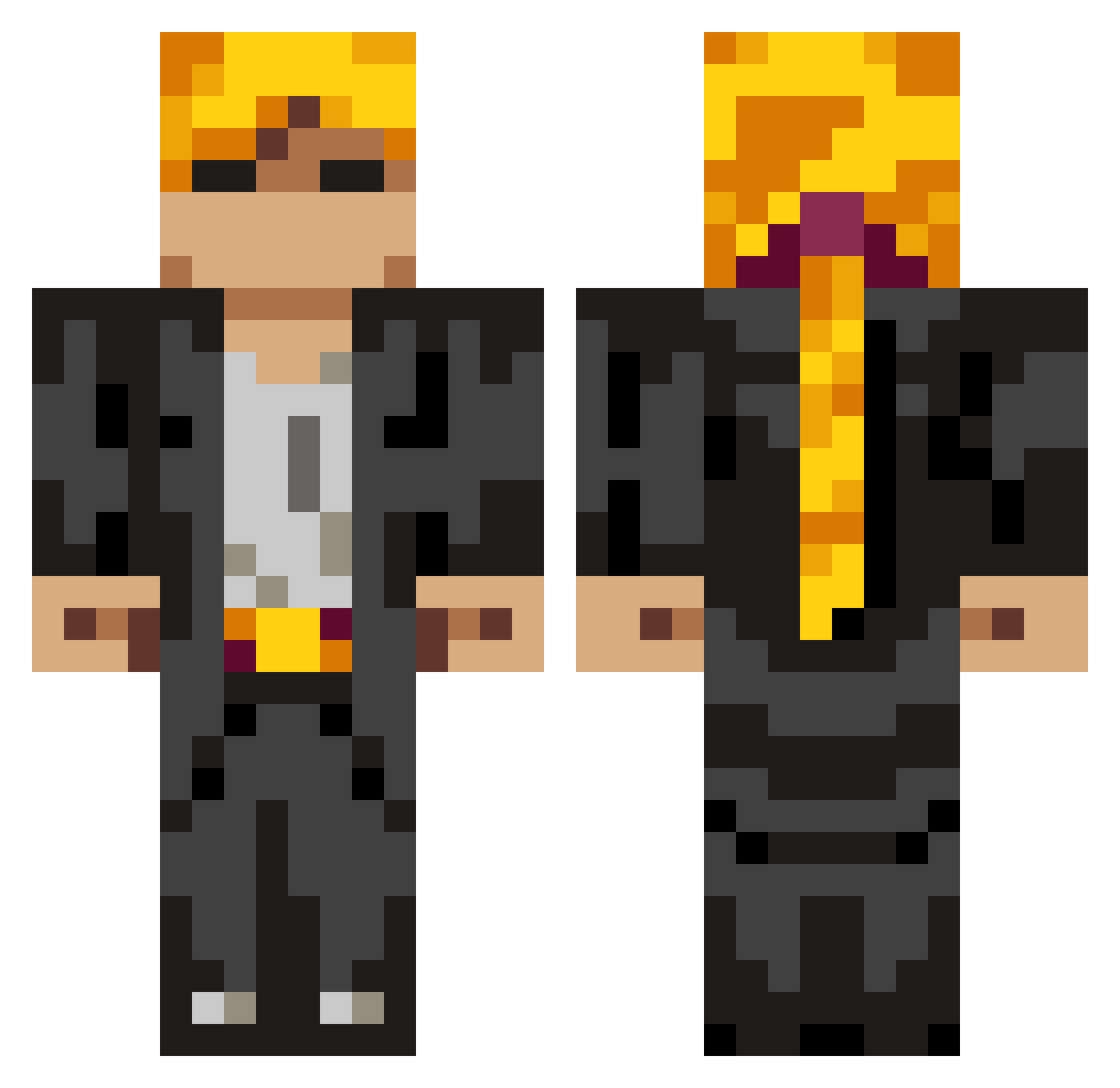 Mack_kl Minecraft skin, front and back view
