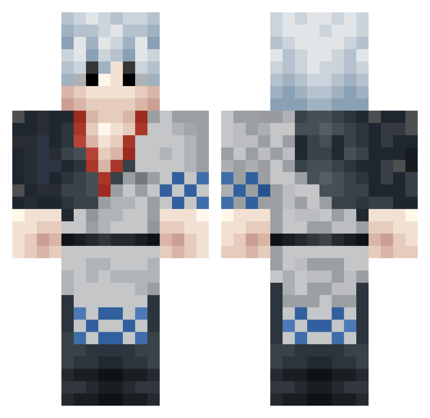 Pakogamer77 Minecraft skin, front and back view
