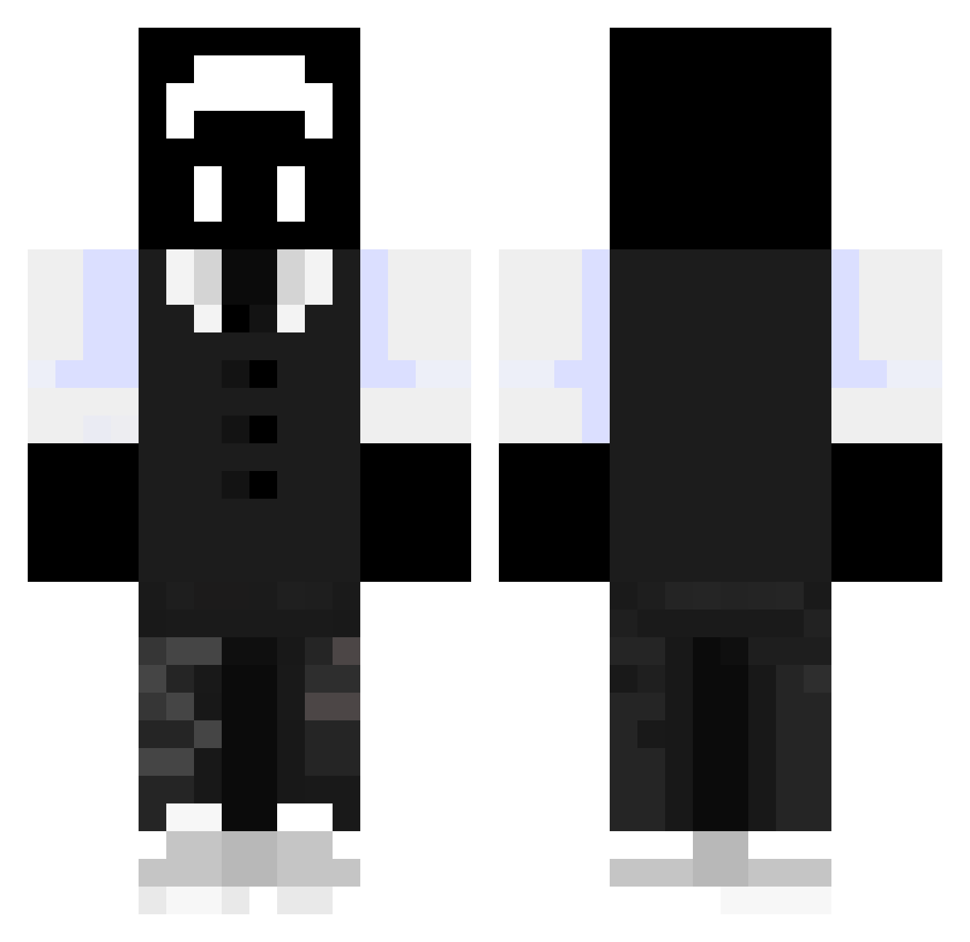 sans8640 Minecraft skin, front and back view