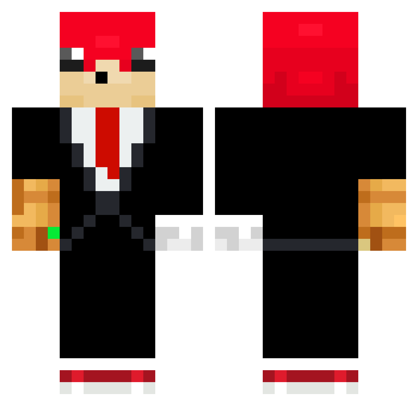 ReaperJump Minecraft skin, front and back view