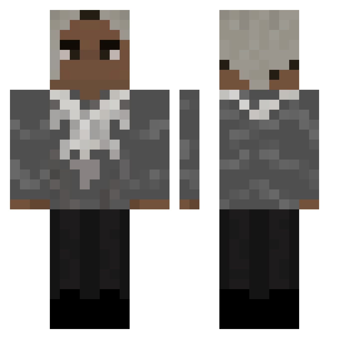 ttdripnk Minecraft skin, front and back view