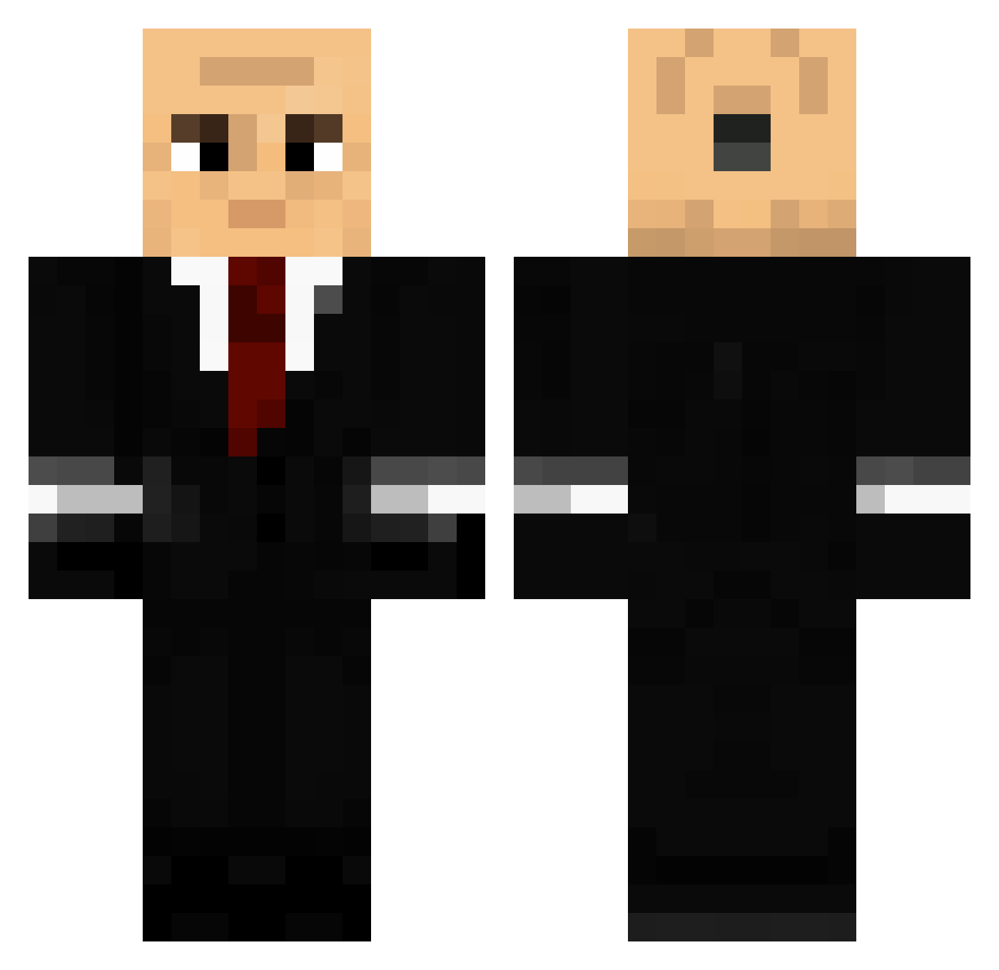 failure349 Minecraft skin, front and back view