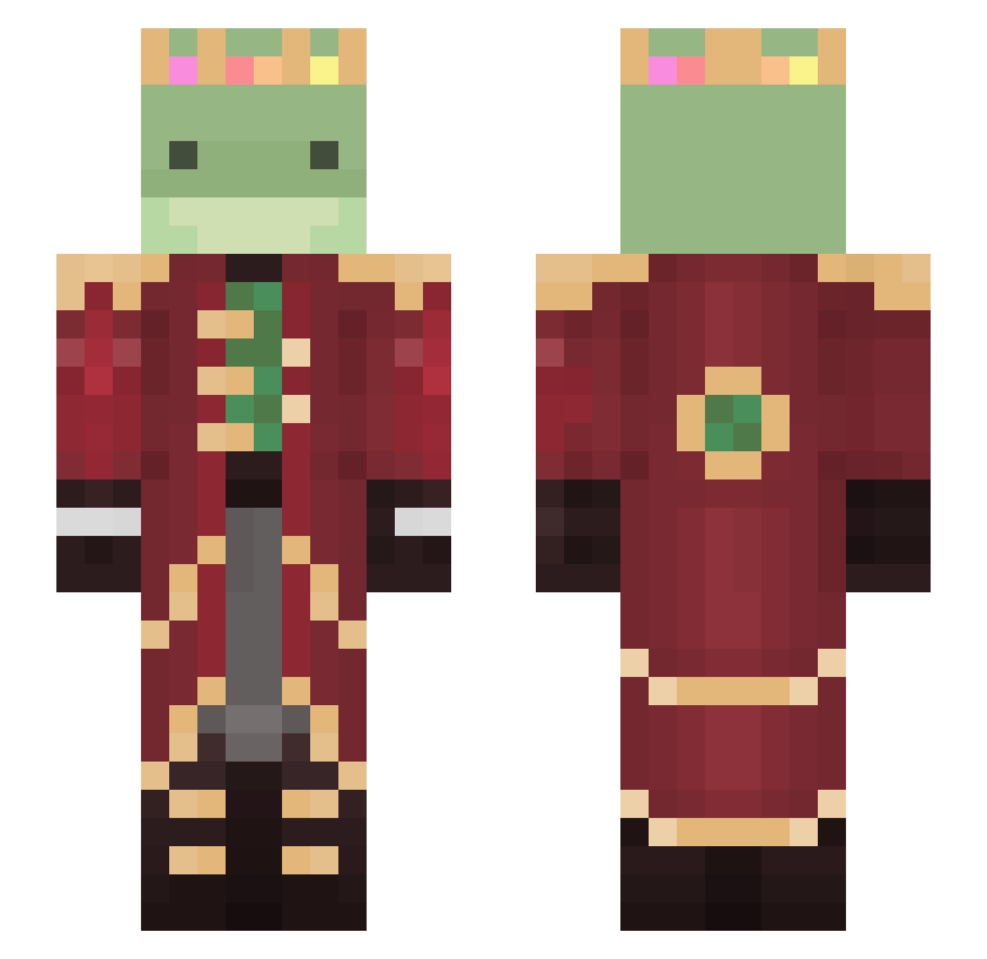 VittorioSgarbi89 Minecraft skin, front and back view
