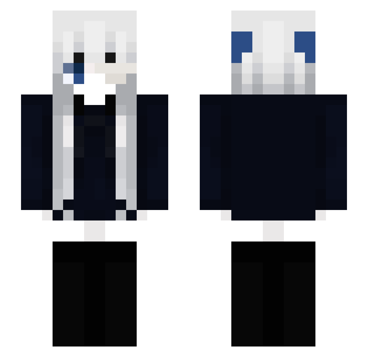 askink Minecraft skin, front and back view