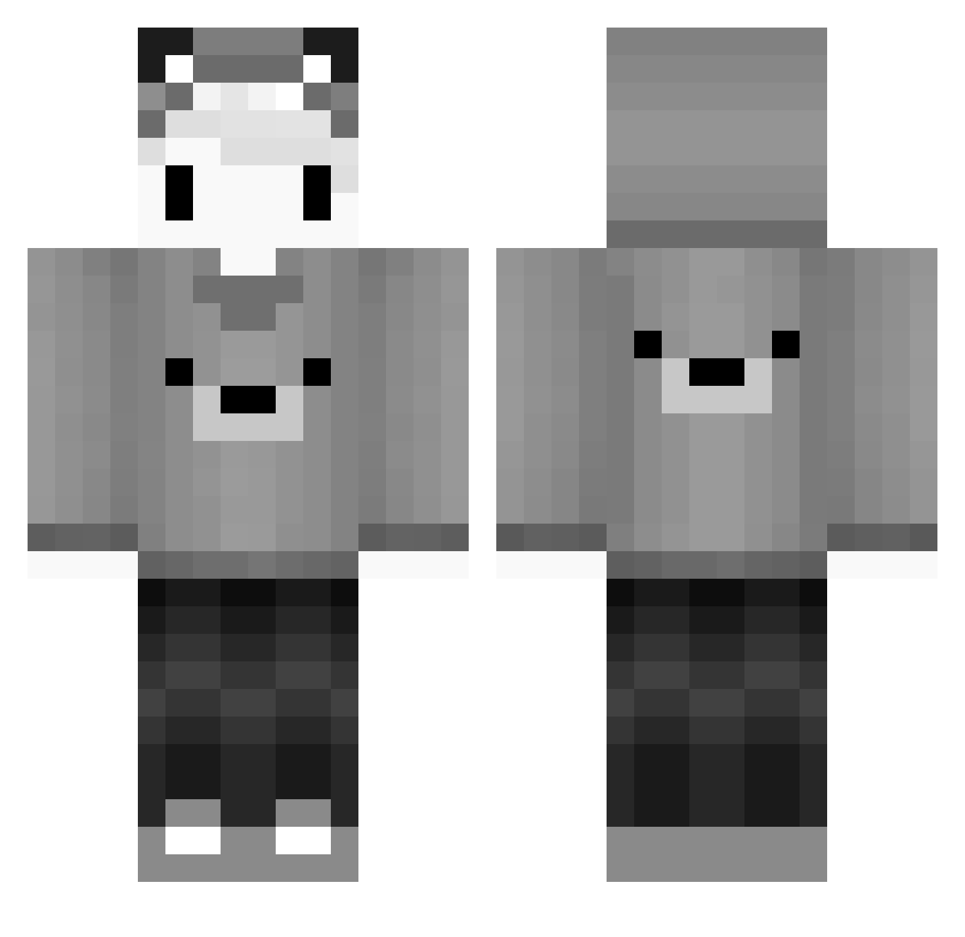 teton_ Minecraft skin, front and back view