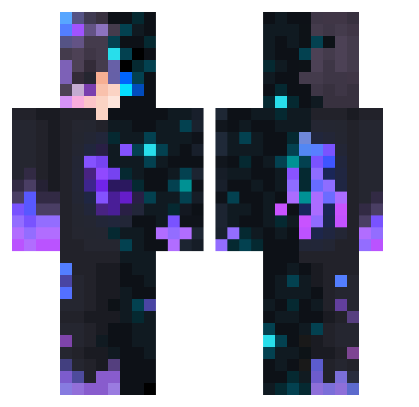 Yohan_QC123 Minecraft skin, front and back view