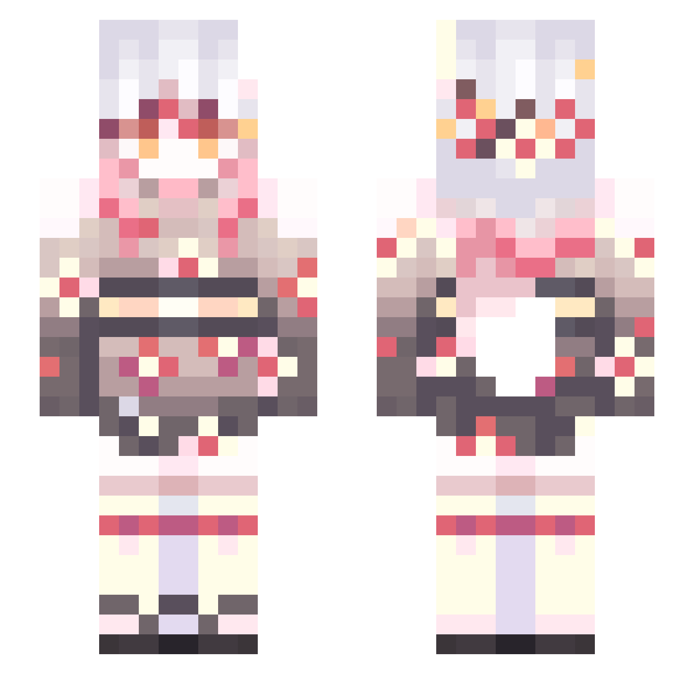 IIvesss Minecraft skin, front and back view