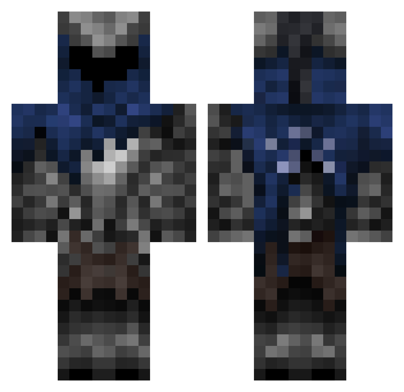 Pezijemo Minecraft skin, front and back view
